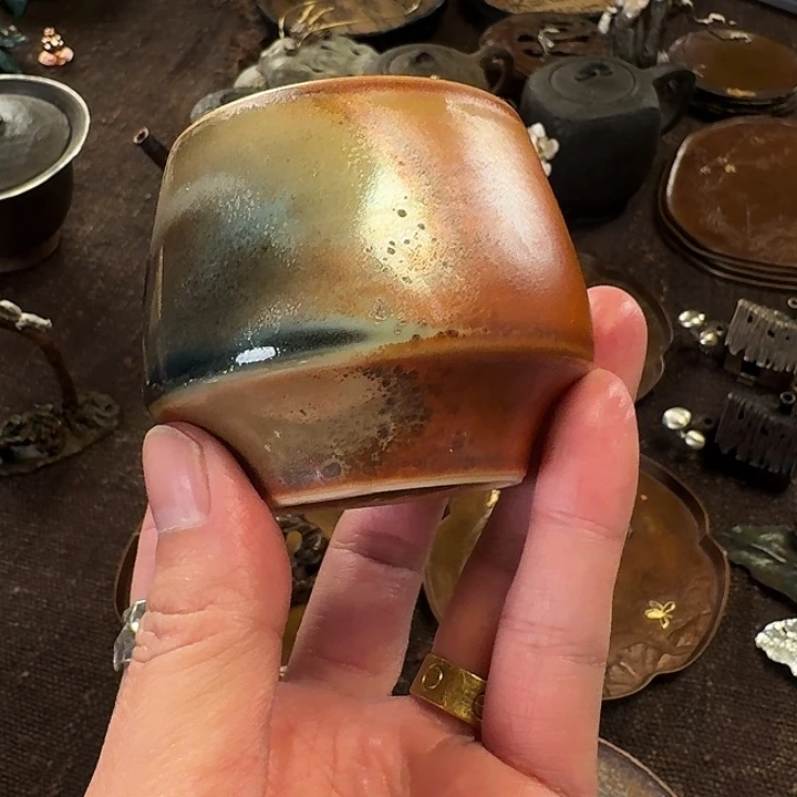 纯手工制作新柴烧主人杯