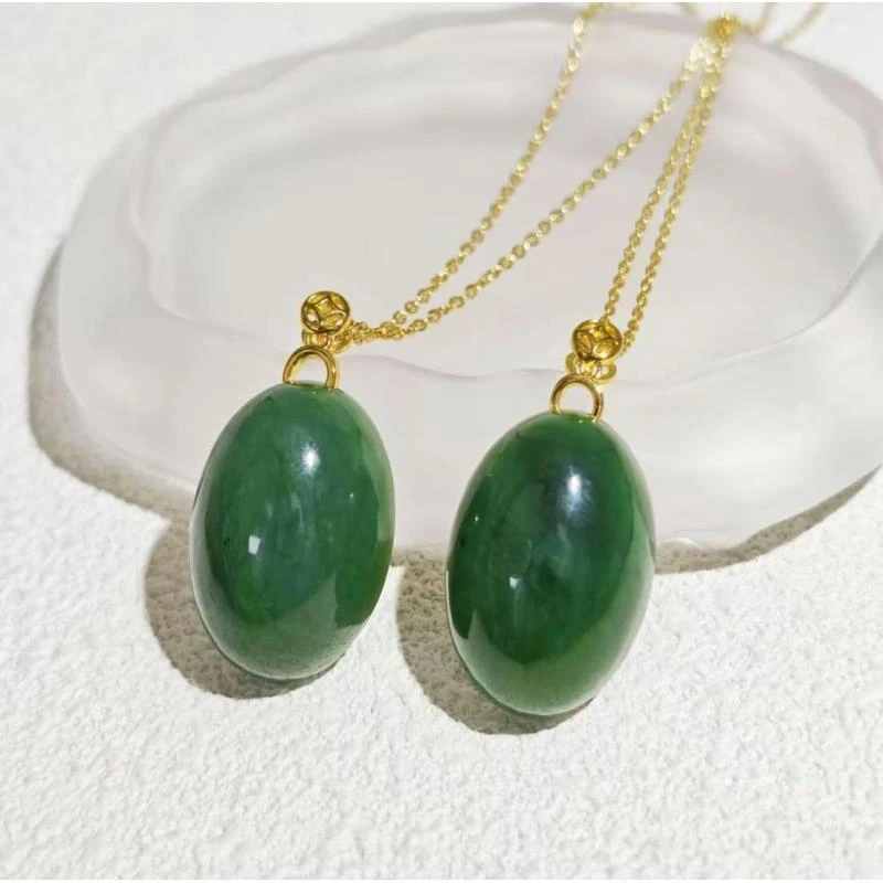 和田玉碧玉蛋面吊坠DZ190多样性发其一