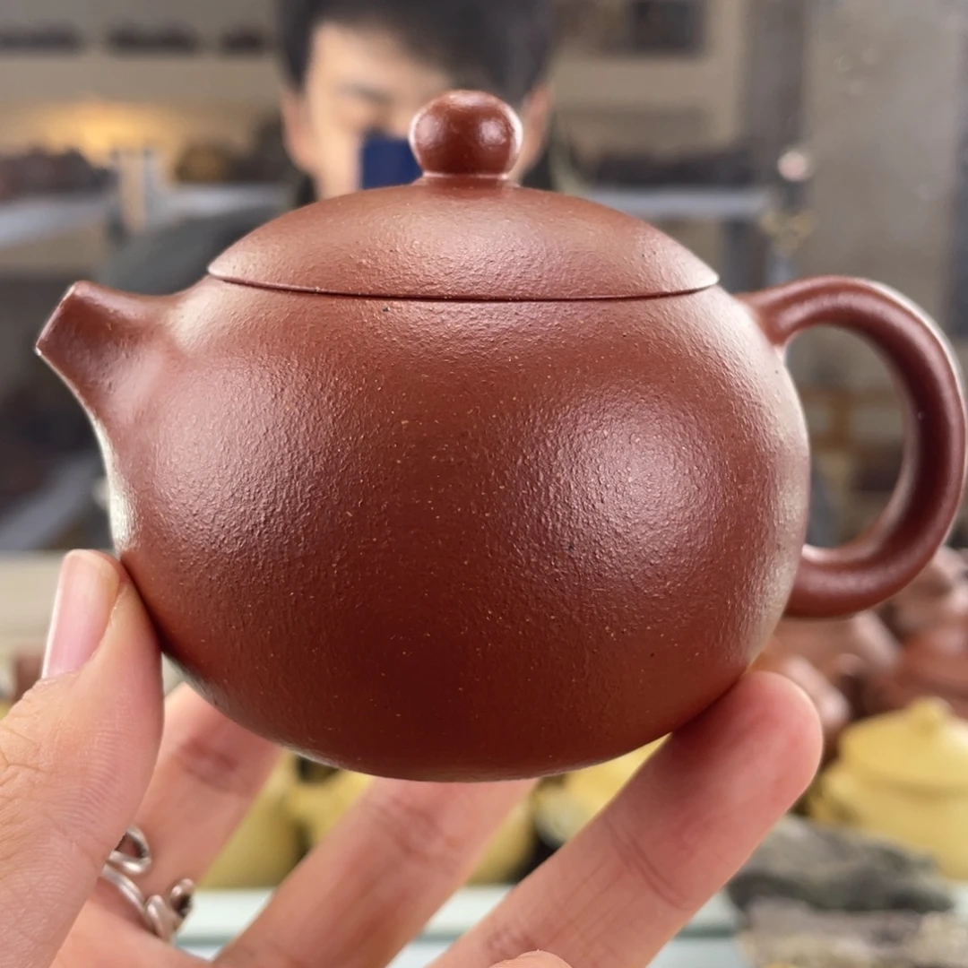 茶壶紫砂160cc红降坡茶壶