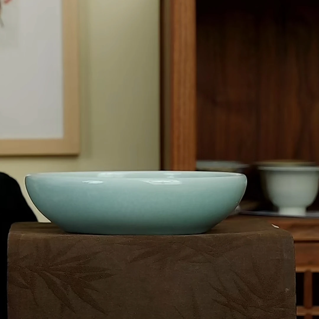 粉青斗笠壶承厚胎厚釉龙泉青瓷艺术品陈卫武手工家用简约大号中式