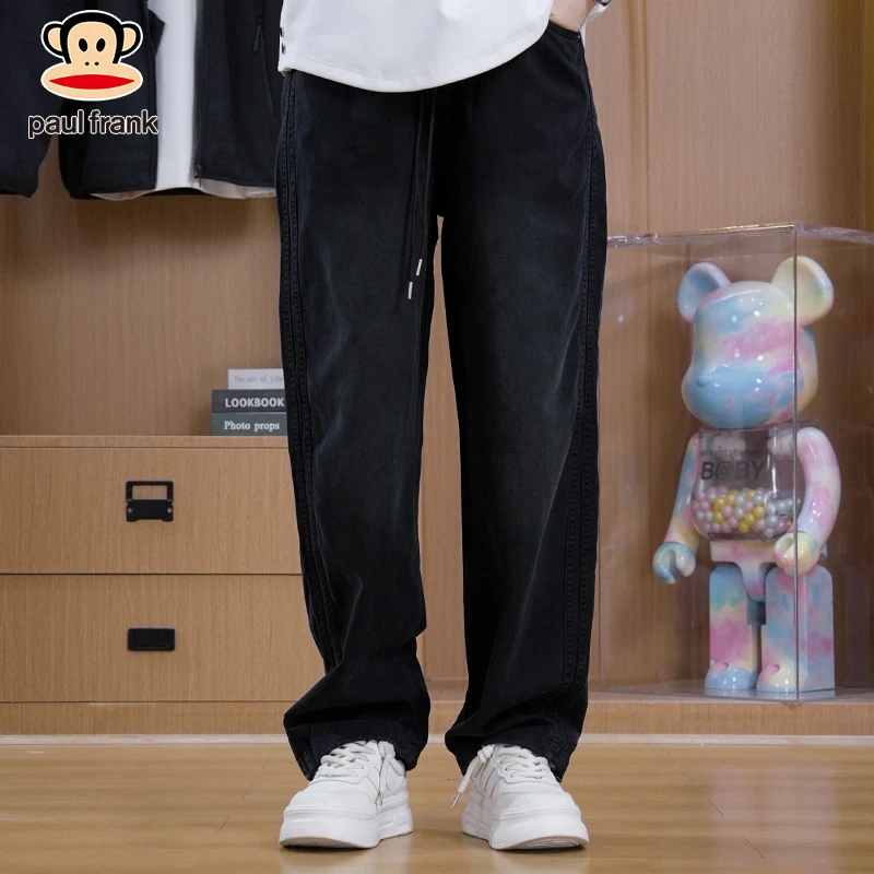 paul frank/大嘴猴 2025春季新款百搭牛仔裤直筒休闲裤宽松复古
