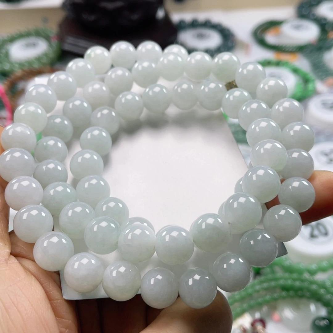 翡翠手链未镶嵌天然翡翠项链10mm