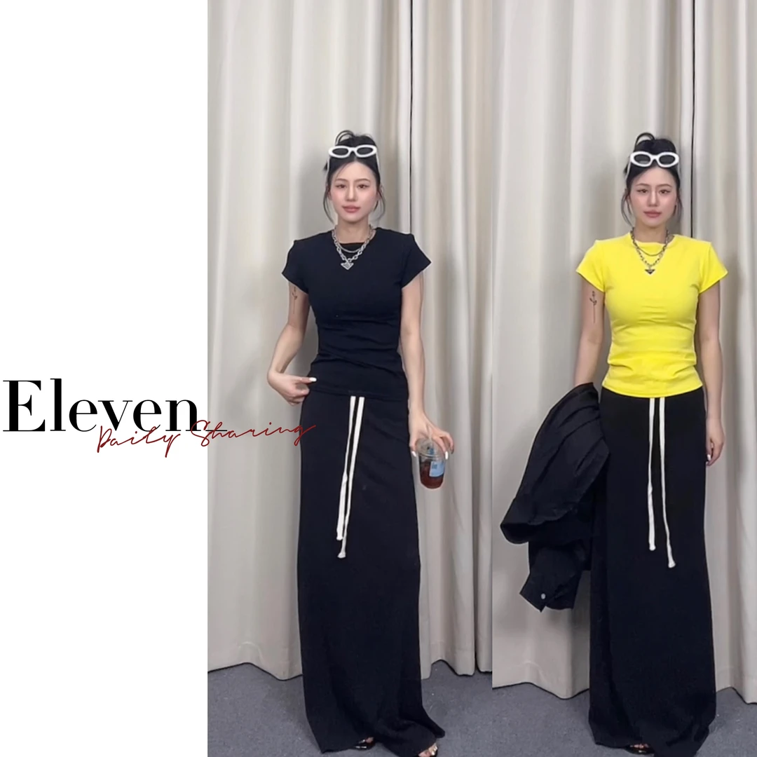 Eleven_  正肩修身显瘦小t打底上衣