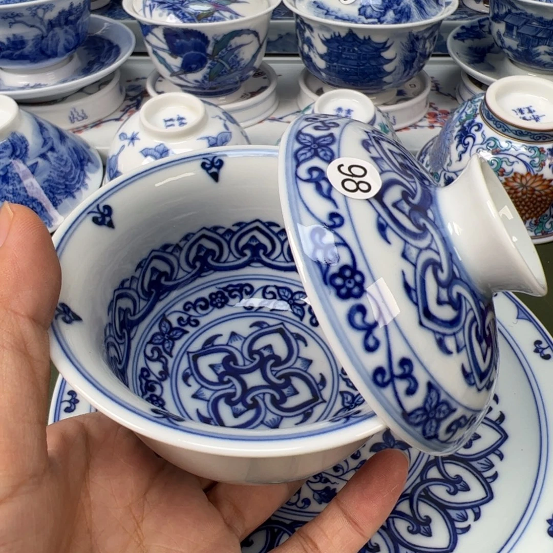 陶瓷景德镇纯手工纯手绘茶具木木98