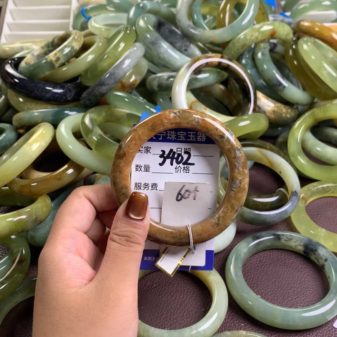 未镶嵌蛇纹石玉手镯3402