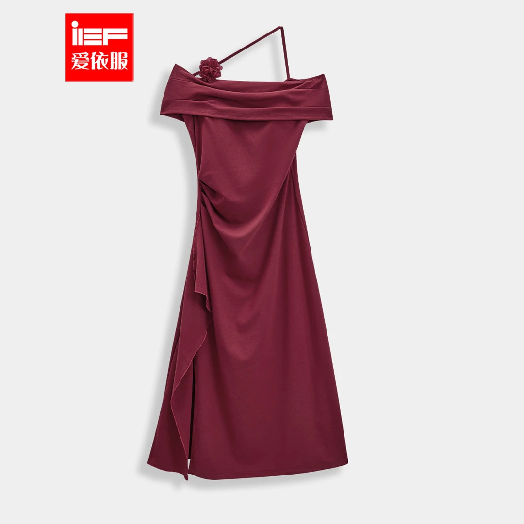 IEF/爱依服2025新款夏季气质礼服法式显瘦时尚收腰连衣裙