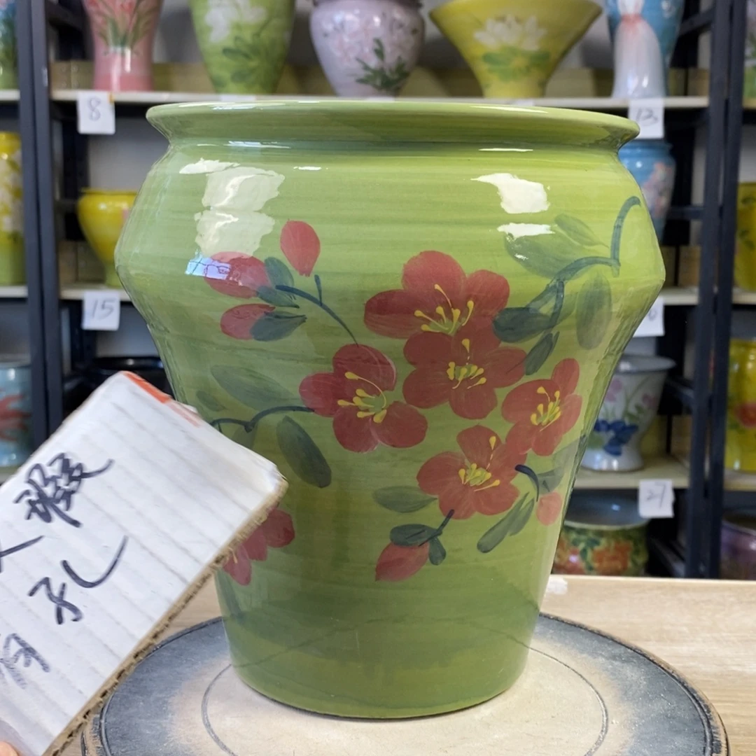 景德镇手工手绘陶瓷花盆