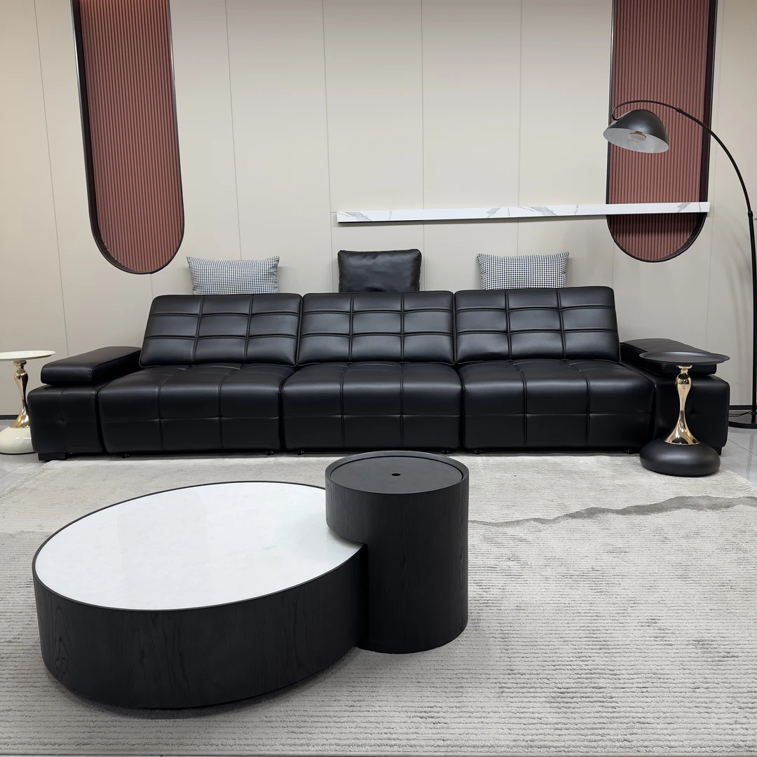 【智能劳伦斯沙发】意式极简客厅别墅真皮电动功能沙发