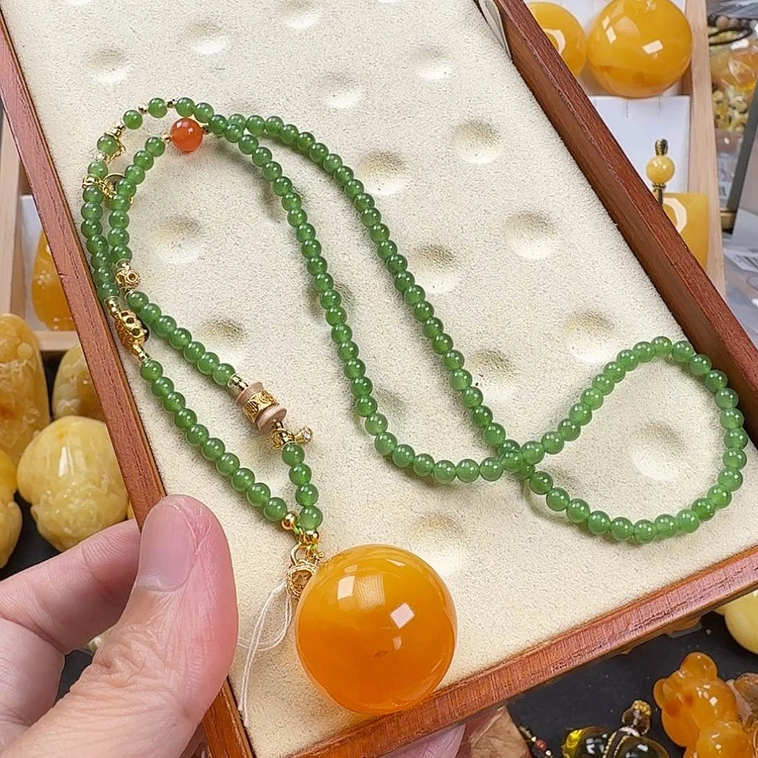 未镶嵌颈饰蜜蜡蜜蜡