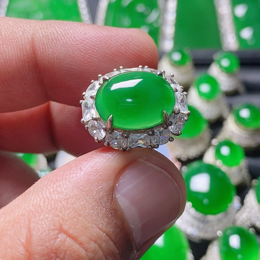 翡翠银S925镶嵌颈饰