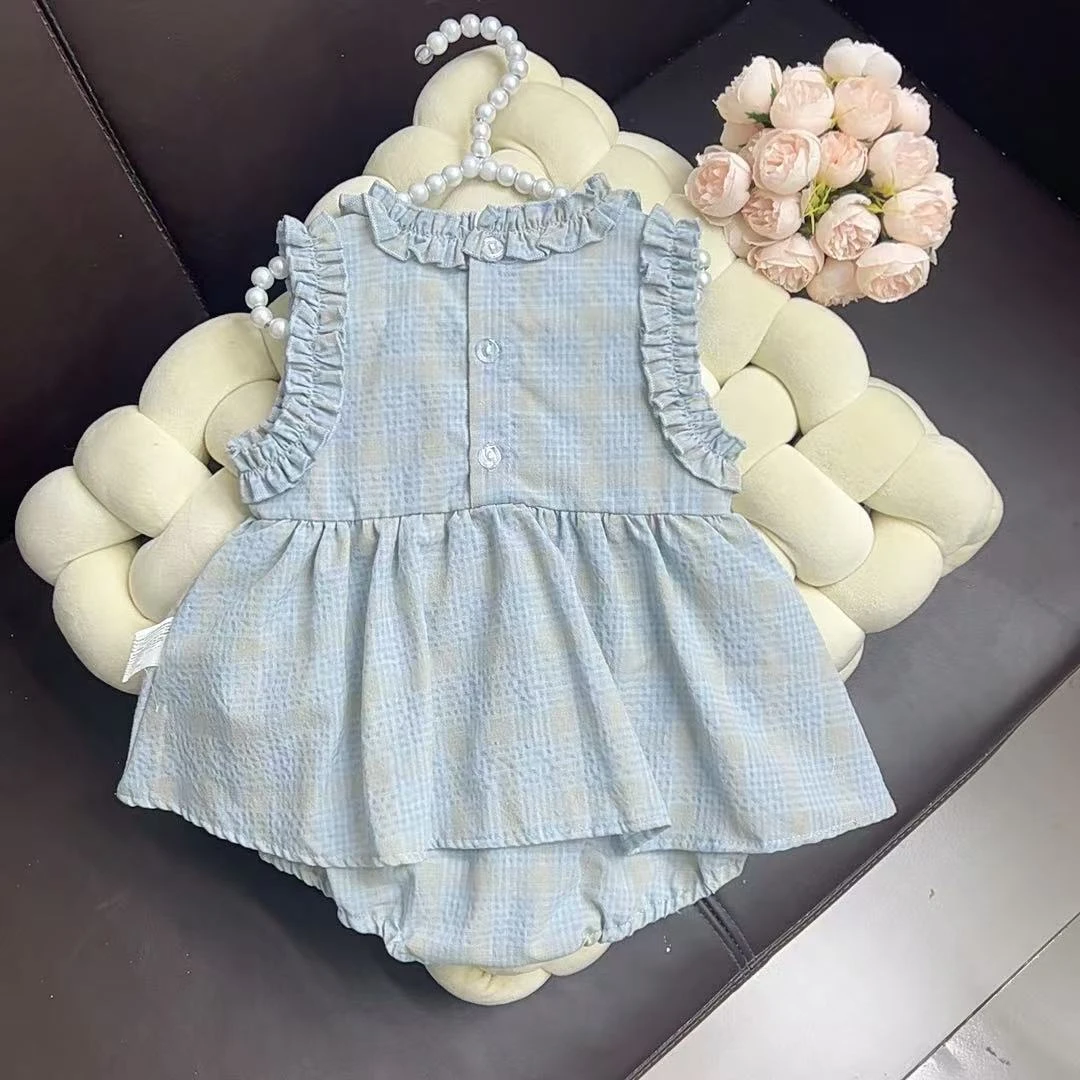 婴儿包屁衣夏季连体衣薄款新生儿衣服小公主女宝宝哈衣外出服夏天