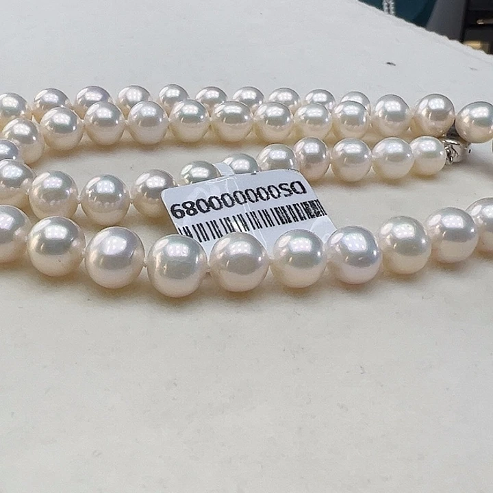 颈饰淡水珍珠银S925镶嵌➕8-8.5高品极光炫彩日出