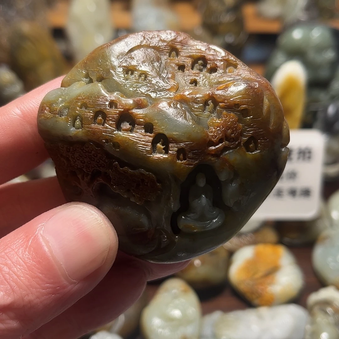 和田玉未镶嵌挂件