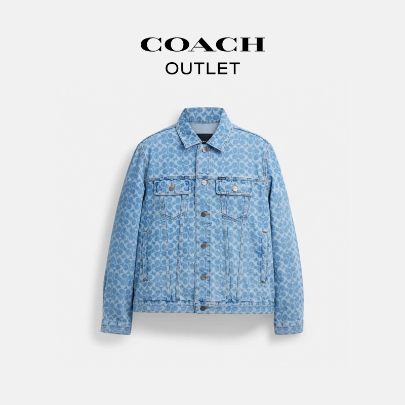 COACH/蔻驰奥莱  经典标志丹宁夹克