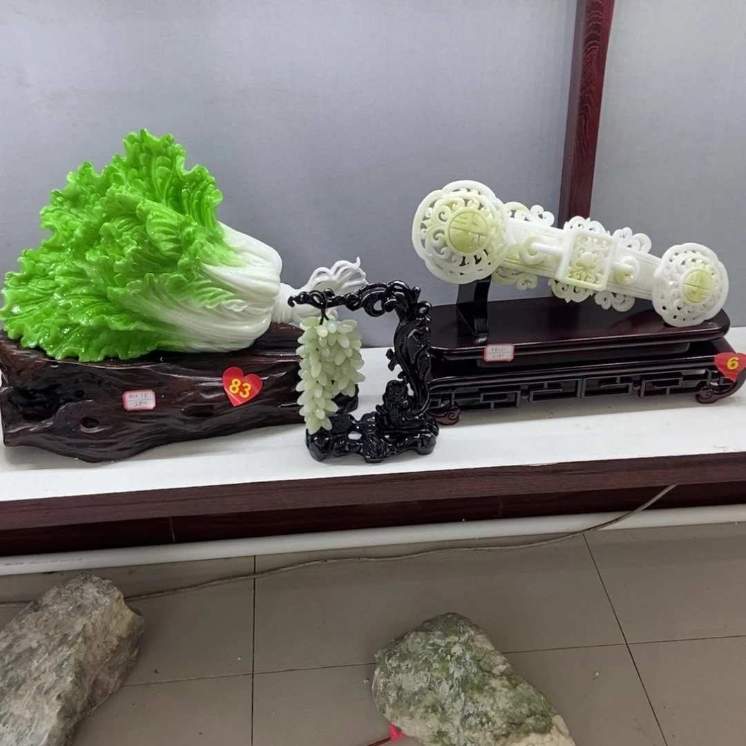 夜***静玉家居摆件白菜摆件如意摆件