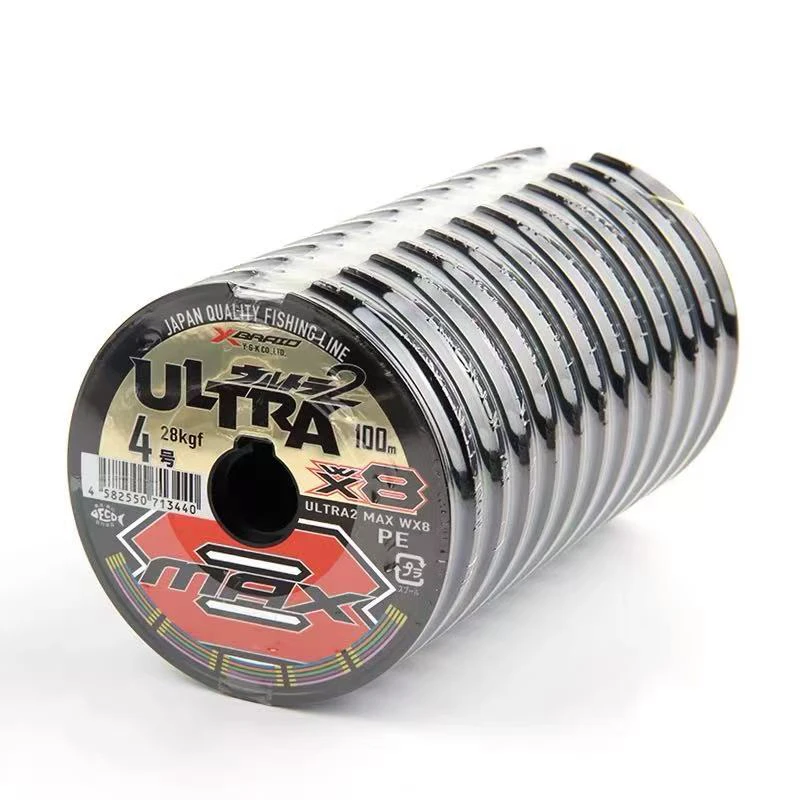 YGK海钓船钓雷强打黑鱼线ULTRA2 MAX X8 100米连盘巨物PE线