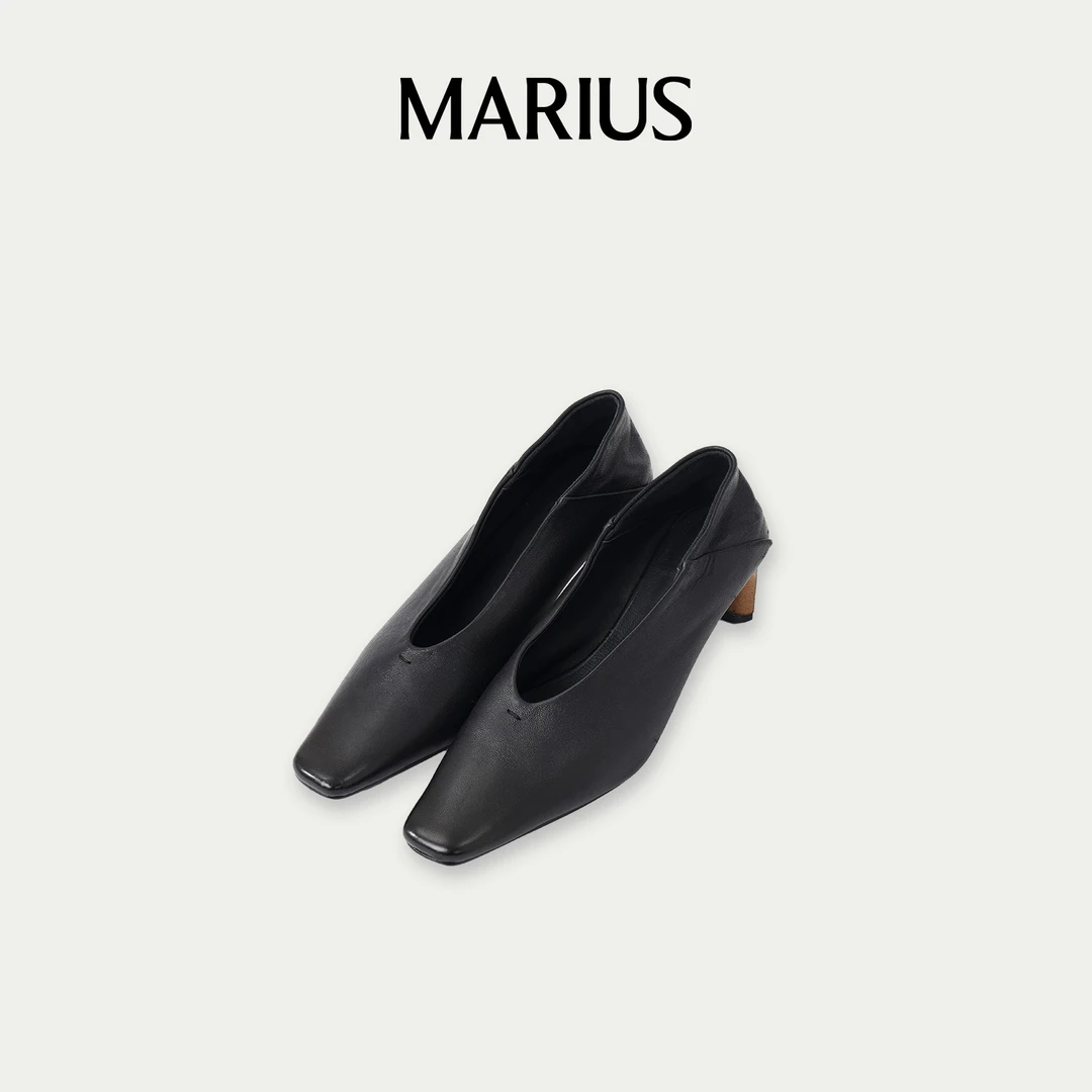 MARIUS方头片跟女巫高跟鞋