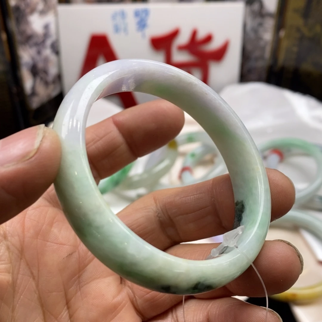 翡翠未镶嵌手镯翡翠手镯55、宽度12