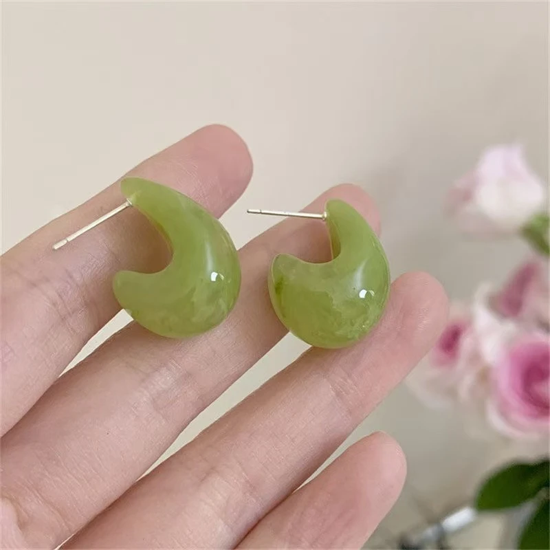 非金属亚克力耳饰 情绪壁咚！水滴形耳环！女小众耳钉冷淡风耳饰女