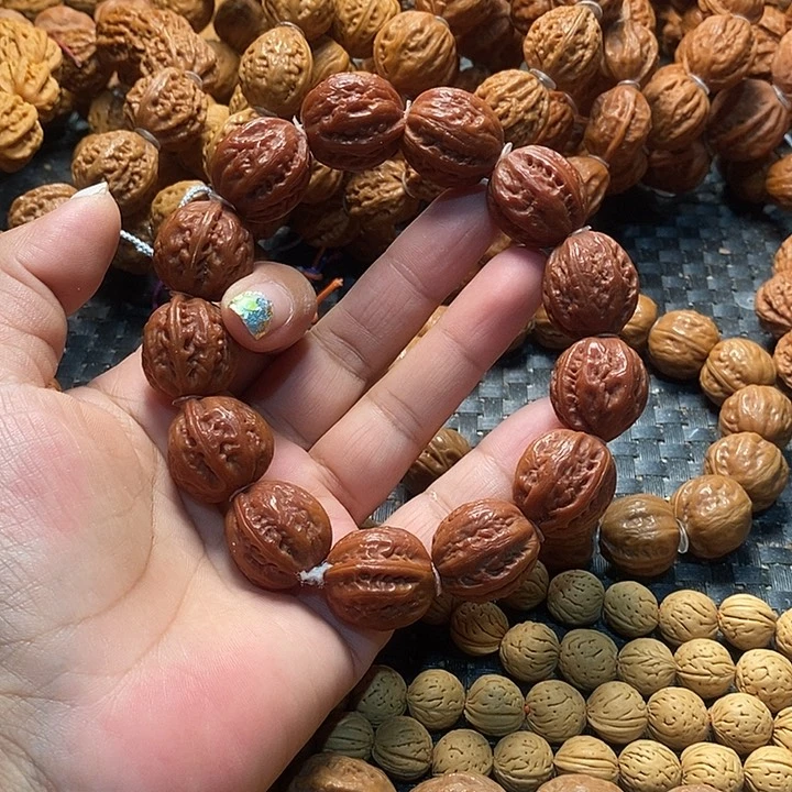 文玩核桃手串粗筋八棱