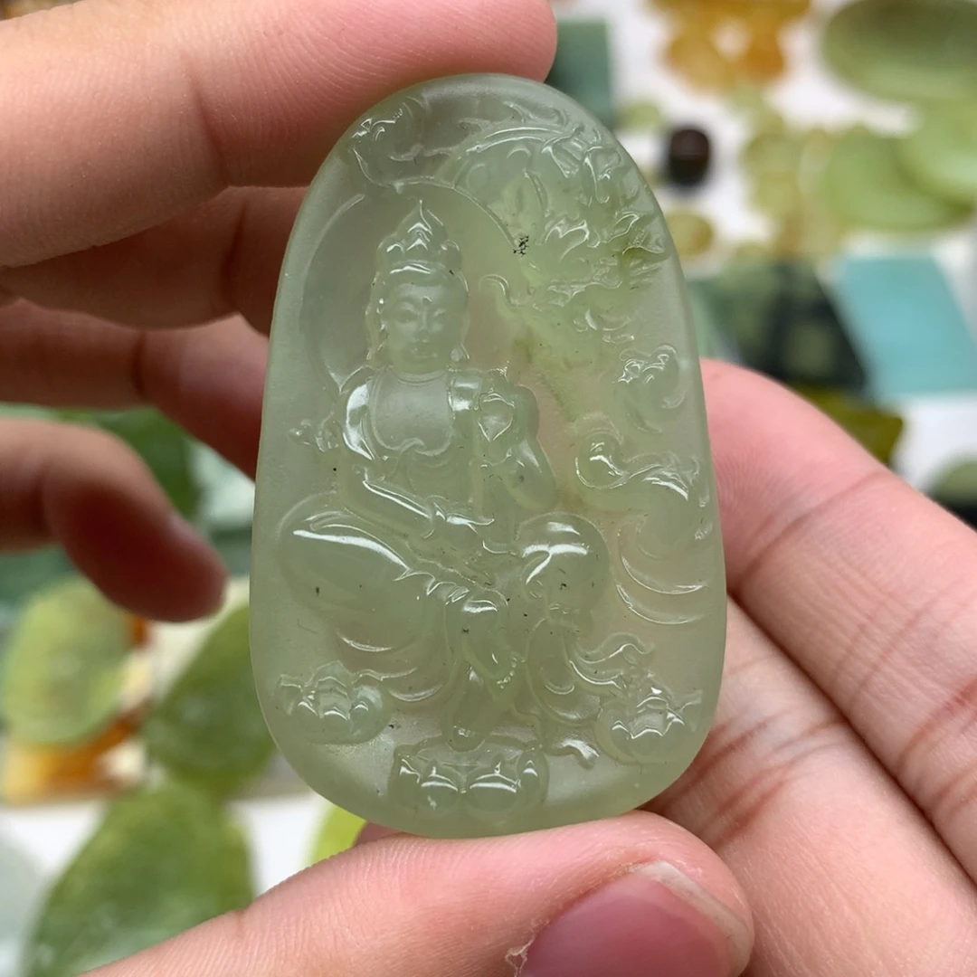 岫玉未镶嵌吊坠(不含链)