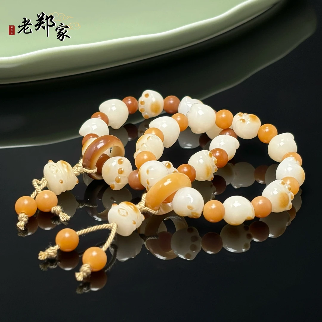 【老郑家】 木作菩提DIY手串 247 多样性发一件 约8mm 猫爪约10mm+