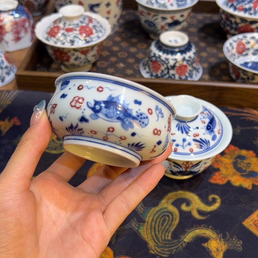 陶瓷摆件景德镇陶瓷茶器百宝箱