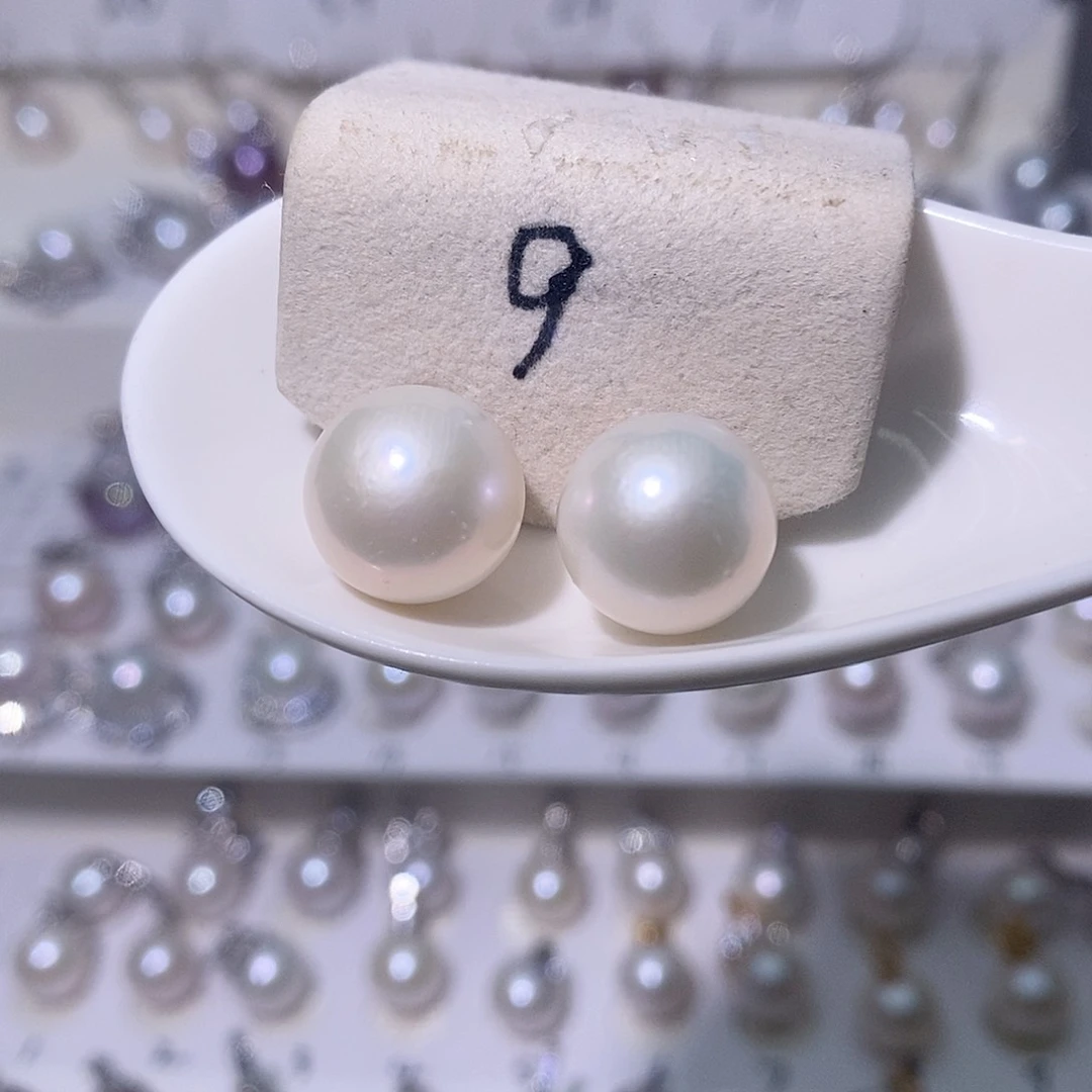 淡水珍珠耳饰银S925镶嵌尺寸12/13毫米