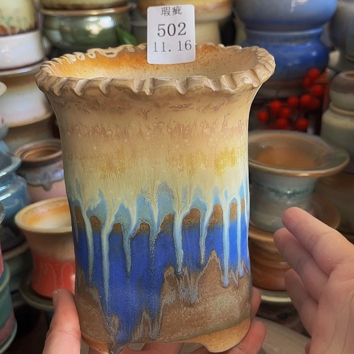 瓷片景德镇陶瓷手工制作口10.5高15