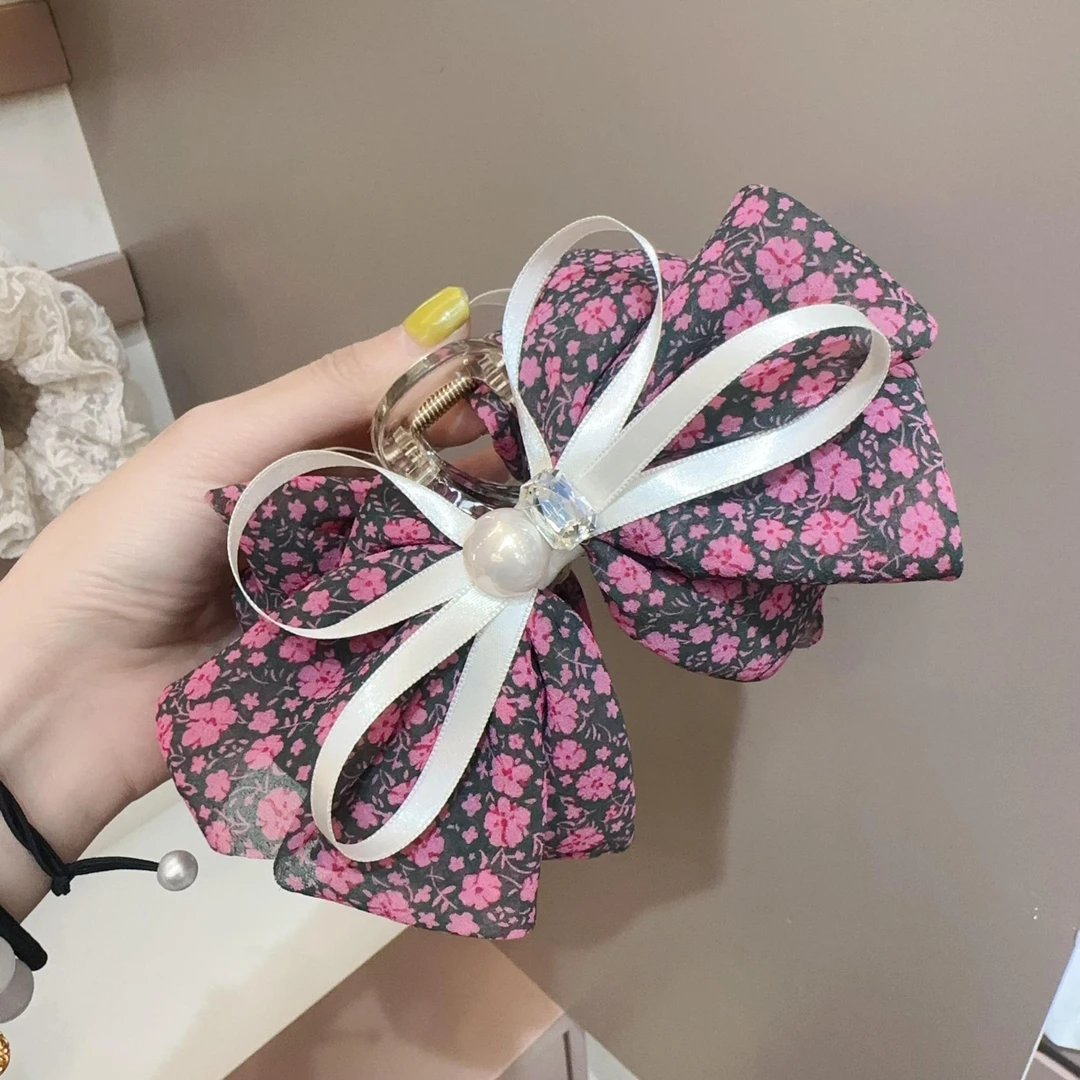 B708高级韩代粉碎花13公分抓夹