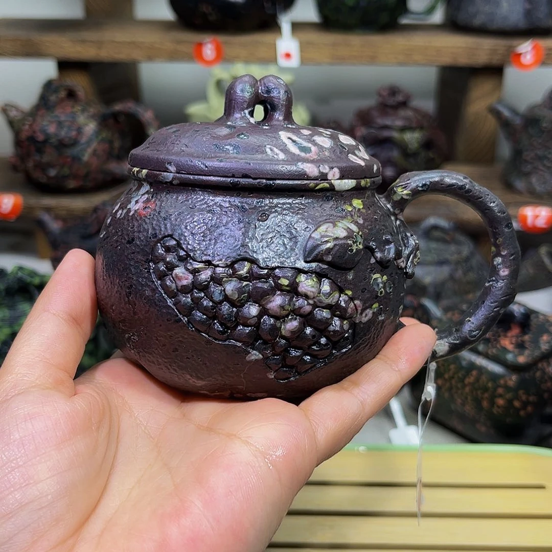 乐*谜石材梅花玉安山玉精品杯