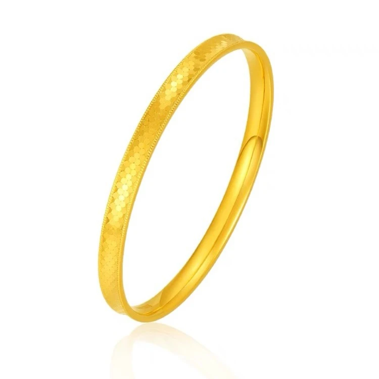 足银手镯 银镀金闪耀龙鳞手镯