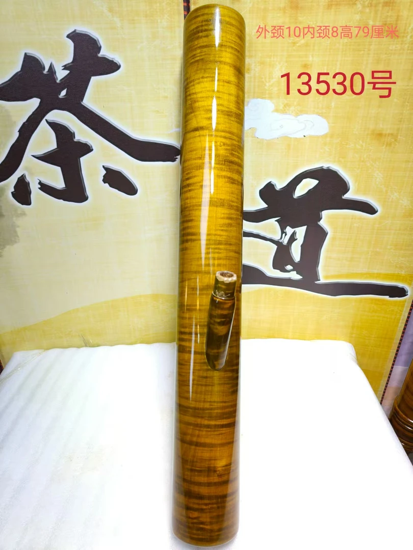 13530号缅甸金丝楠木水咽筒整体无拼接风干老料不易开裂变形