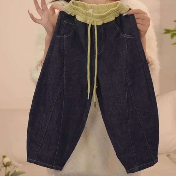 2025春秋新款儿童牛仔裤春季外穿百搭长裤男女童休闲裤子