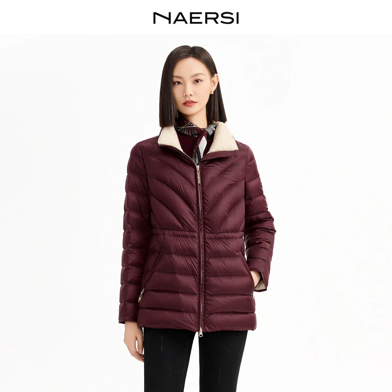 娜尔思90鹅绒商场同款2025年冬季新款白鹅绒羽绒外套NR00767A6