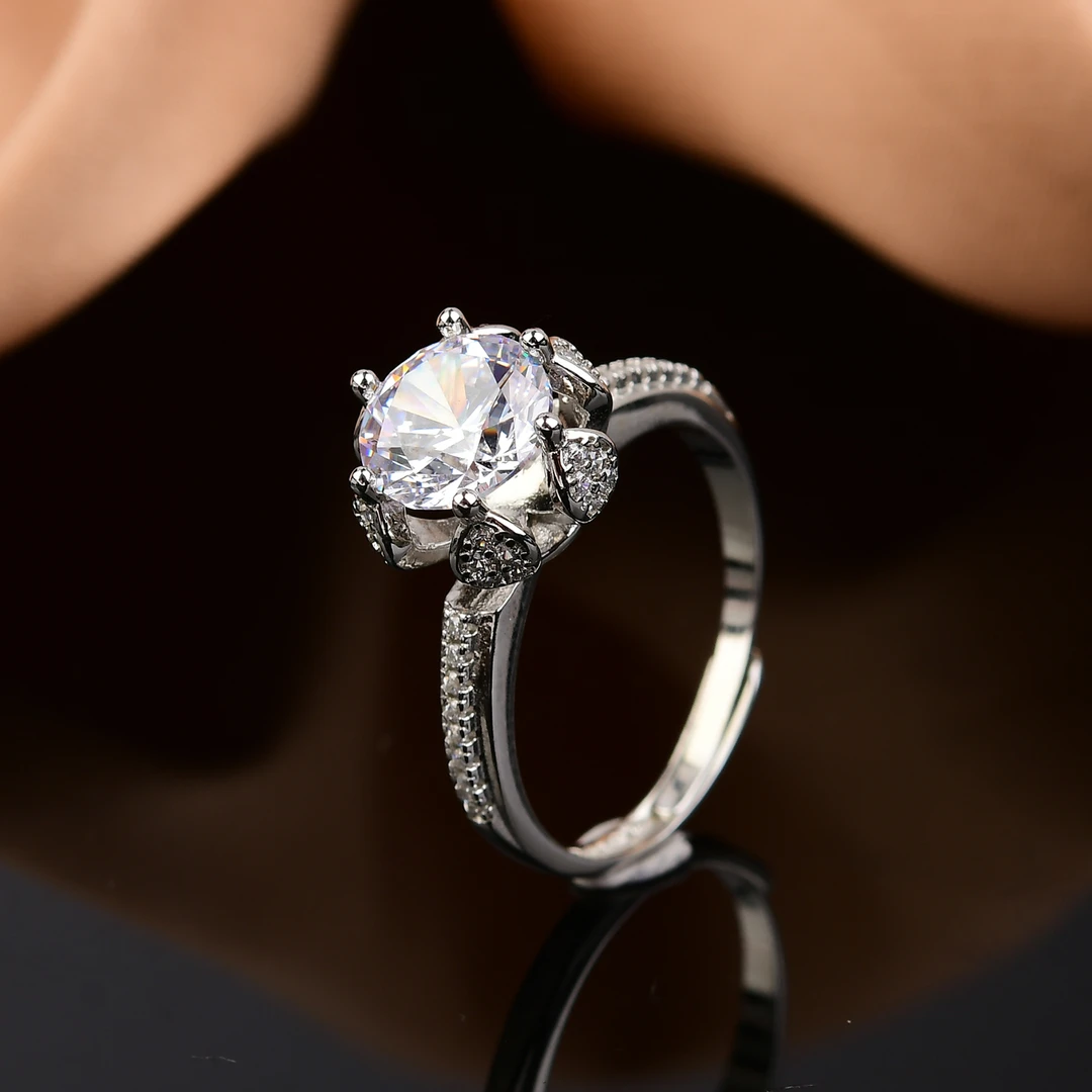 [南非甄选】 NFZX   LC-007 花瓣款白色戒指  2