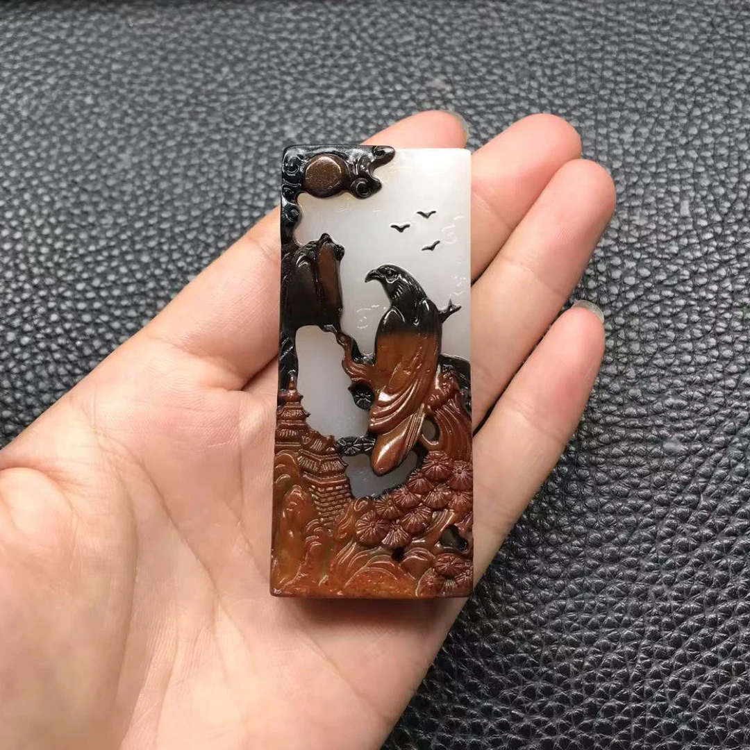 和田玉，展宏图，鹰，赢天下