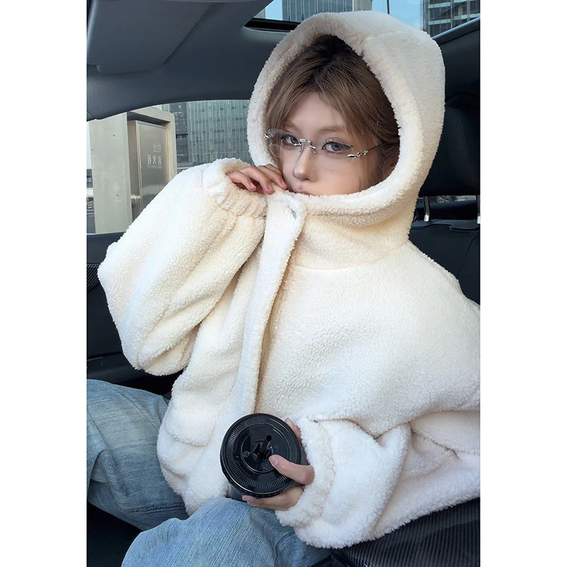 毛绒感舒适百搭棉衣慵懒松弛感外套冬季加厚棉袄子潮牌美式棉服男