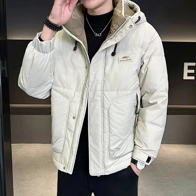 冬季新款潮流男士连帽抗寒加厚保暖休闲外套-8888-107