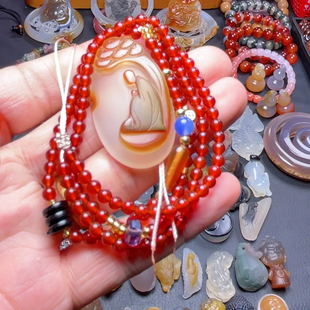 禅***语玛瑙/玉髓未镶嵌颈饰