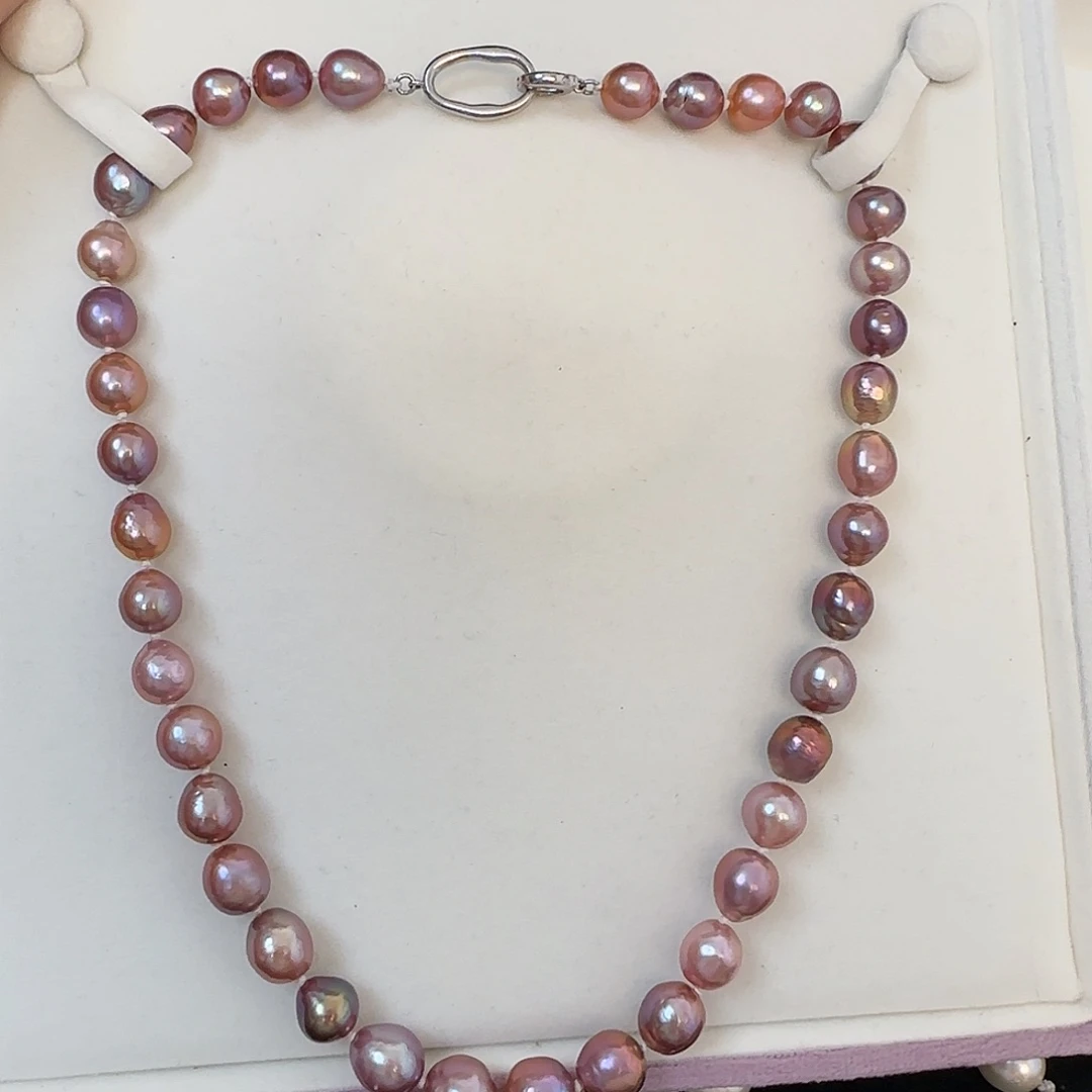 银S925镶嵌颈饰淡水珍珠