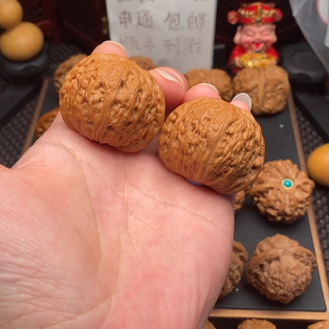 文玩核桃把件镶嵌全品铁锤42.5尺