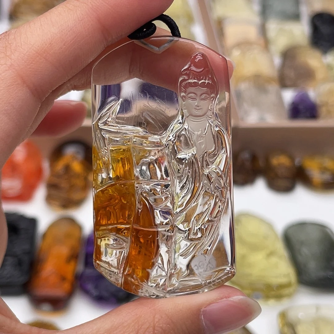 颈饰未镶嵌水晶定制吊坠观音