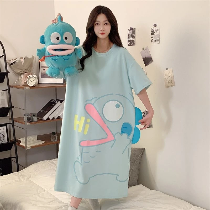 158甜美清新风 公主款带胸垫卡通睡裙 舒适简约家居服