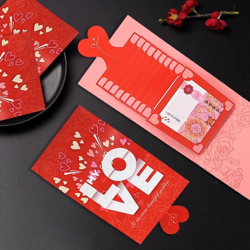 送男女朋友抽拉式红包立体创意朋友生日利是封