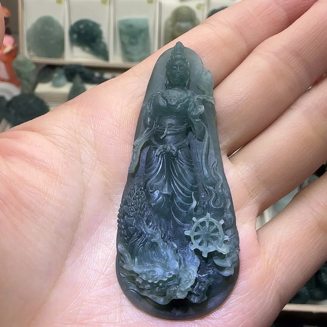 定制翡翠未镶嵌大威天龙翡翠定制