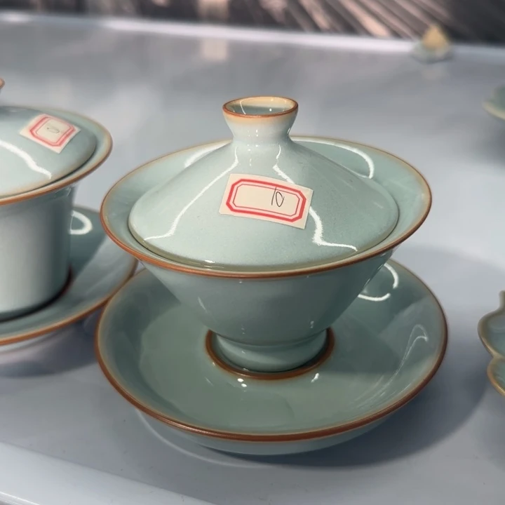 微瑕天青斗笠盖碗10