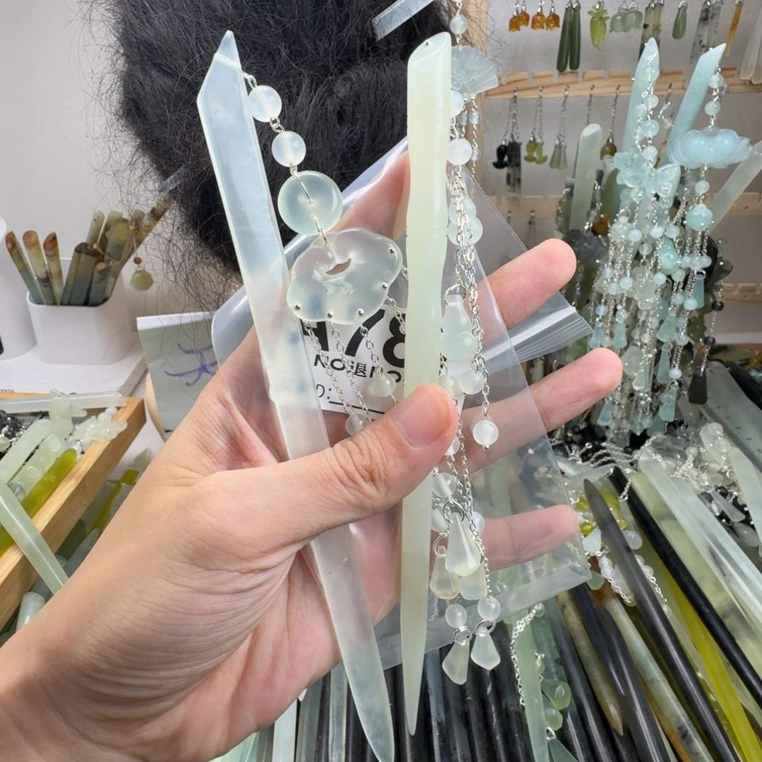 *****蛇纹石玉合金发饰