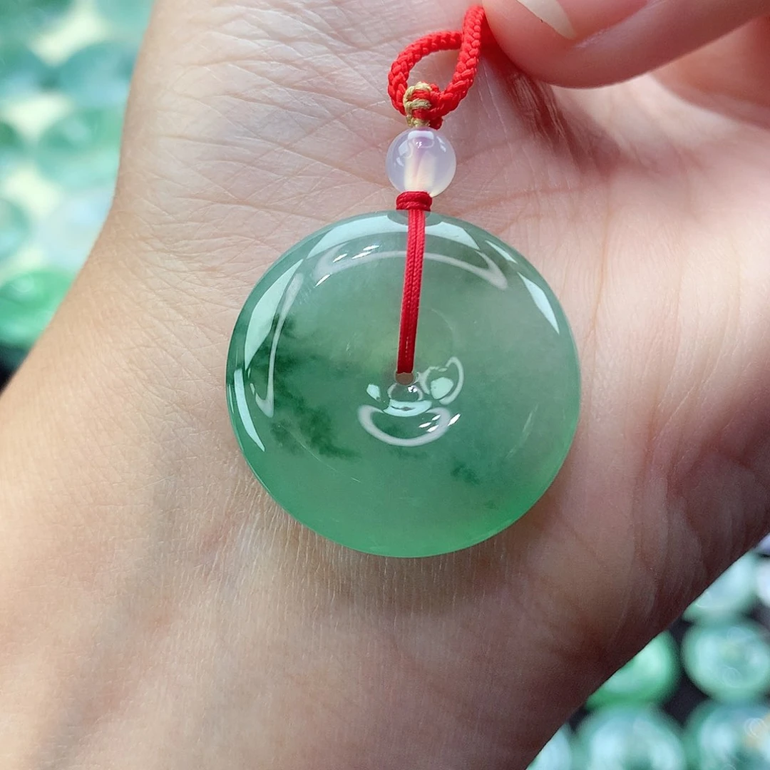 翡翠颈饰未镶嵌70尺寸25.6-5.2