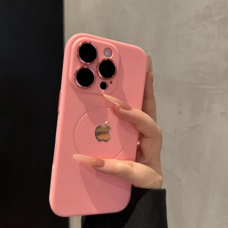 高级感纯色硅胶适用苹果16promax手机壳个性iPhone15磁吸14小众13